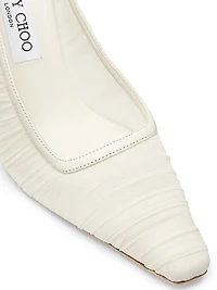 Lotta 100MM Ruched Tulle Pumps