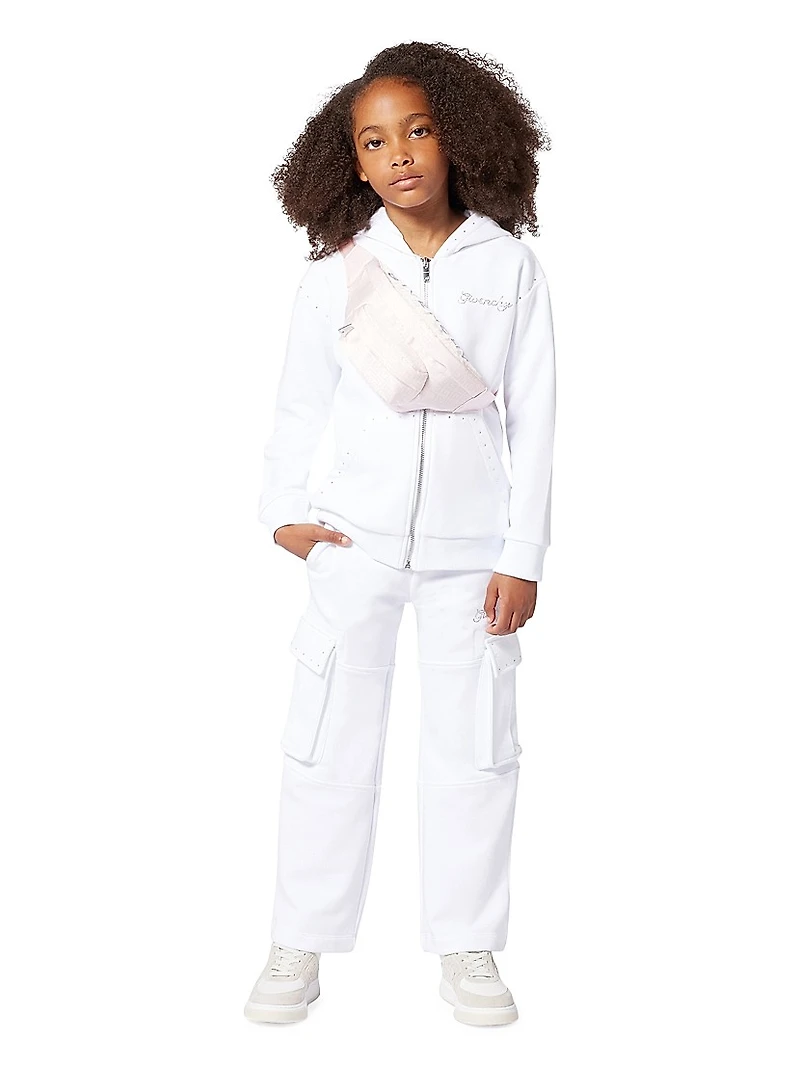 Little Girl's & Rhinestone Fleece Trousers