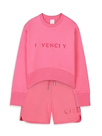 Little Girl's & Girls Logo Shorts