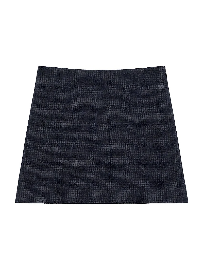 Woven High-Waist Miniskirt