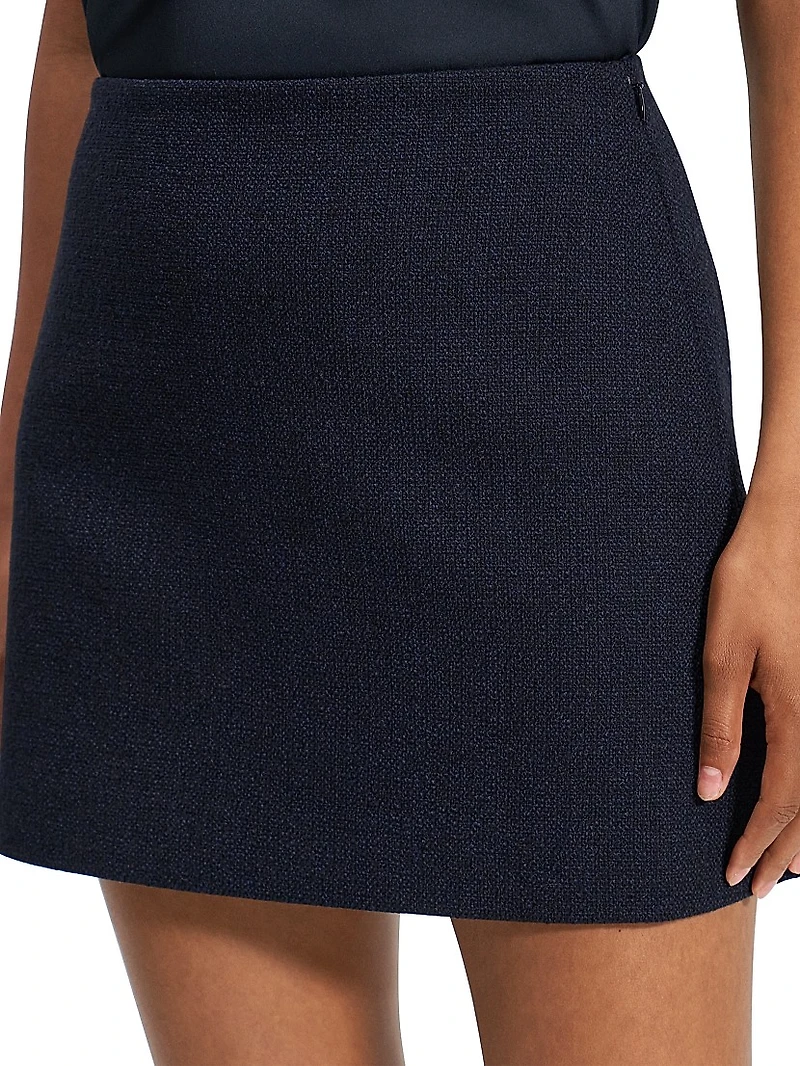 Woven High-Waist Miniskirt