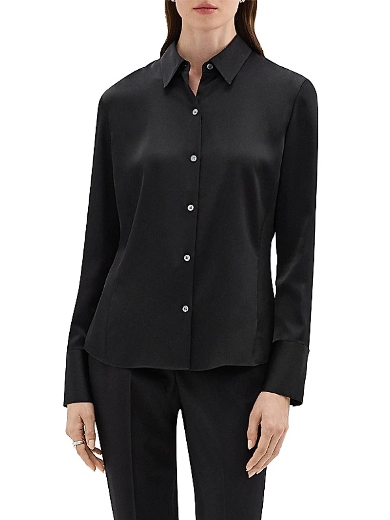 Satin Slim-Fit Shirt