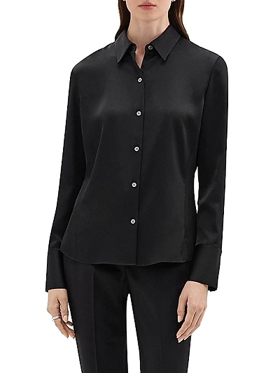 Satin Slim-Fit Shirt