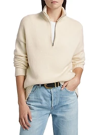Wool-Cashmere Half-Zip Sweater