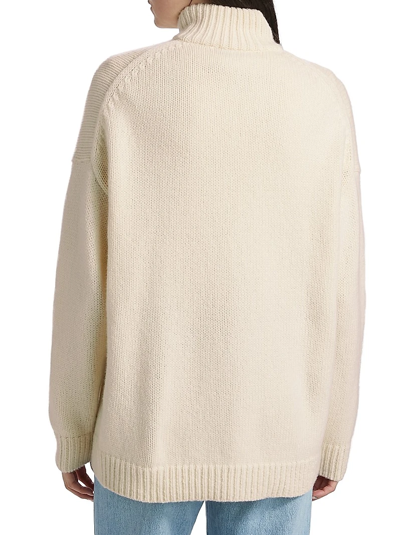 Wool-Cashmere Half-Zip Sweater