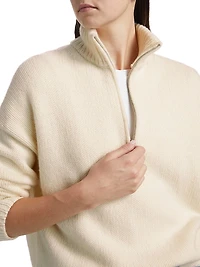 Wool-Cashmere Half-Zip Sweater