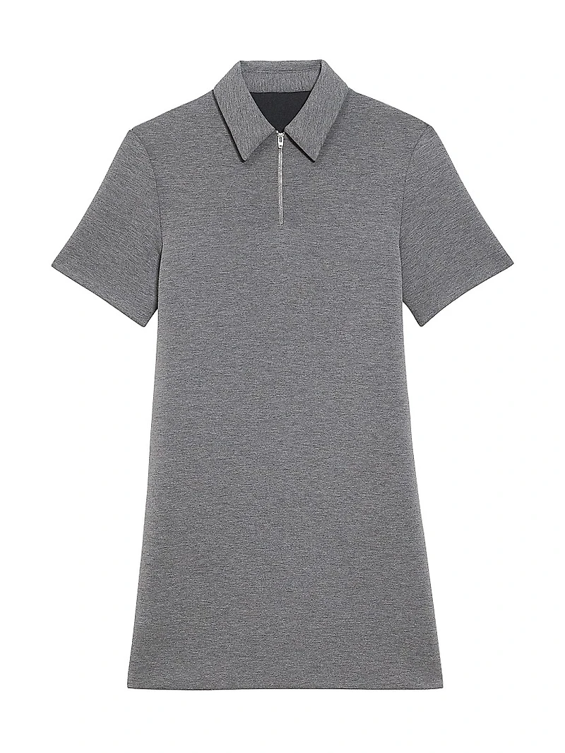 Scuba Half-Zip Polo Minidress