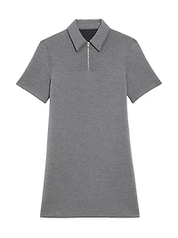 Scuba Half-Zip Polo Minidress