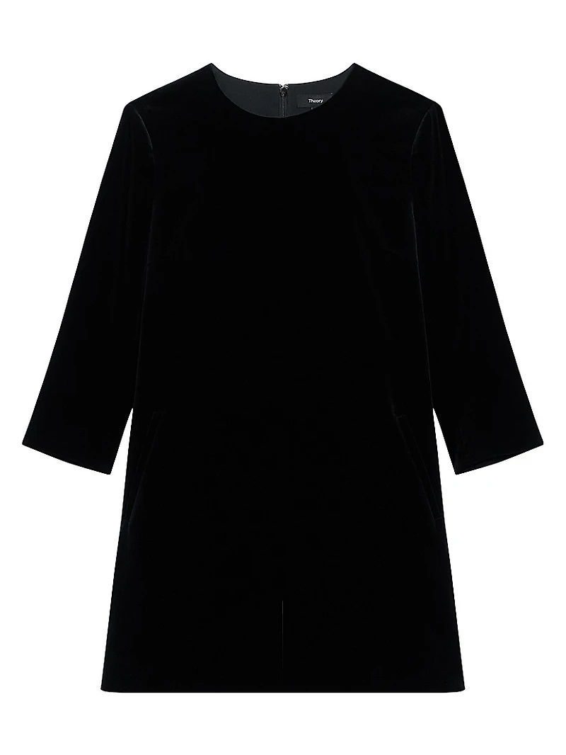 Cotton Three-Quarter Sleeve Minidress