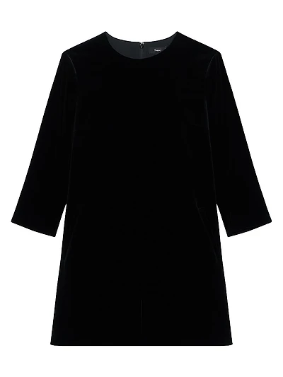 Cotton Three-Quarter Sleeve Minidress