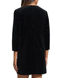 Cotton Three-Quarter Sleeve Minidress