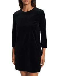 Cotton Three-Quarter Sleeve Minidress