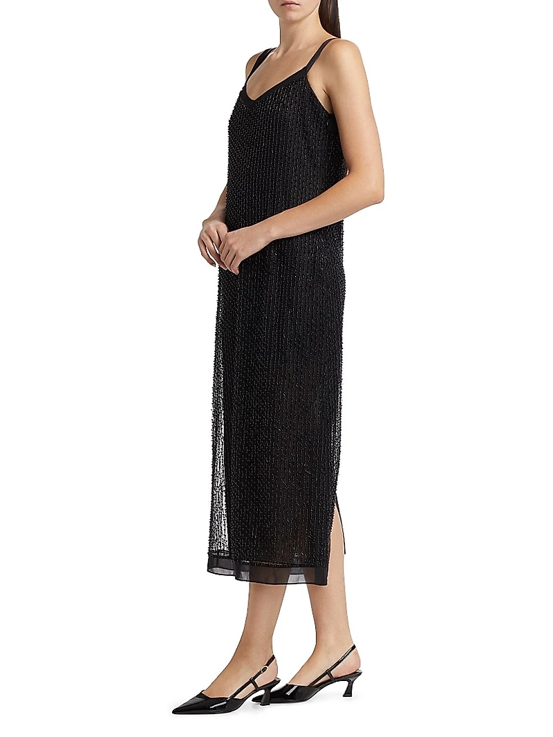 Beaded Georgette Slipdress