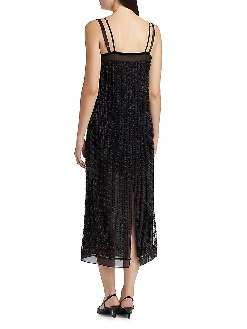 Beaded Georgette Slipdress