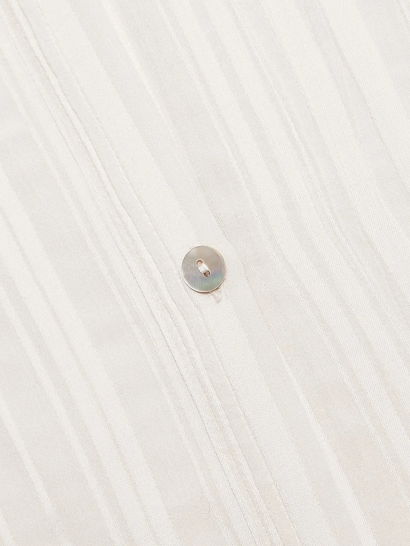 Sheer Stripe Pintuck Blouse