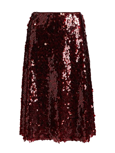 Lucite Sequined Midi-Skirt