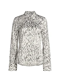 Onyx Printed Satin Shirt
