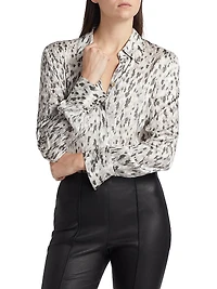 Onyx Printed Satin Shirt