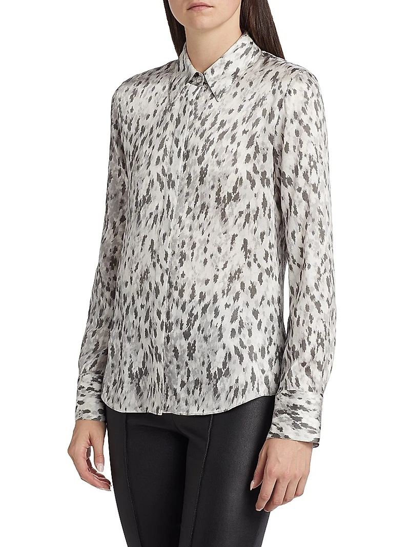 Onyx Printed Satin Shirt