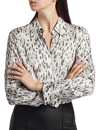 Onyx Printed Satin Shirt