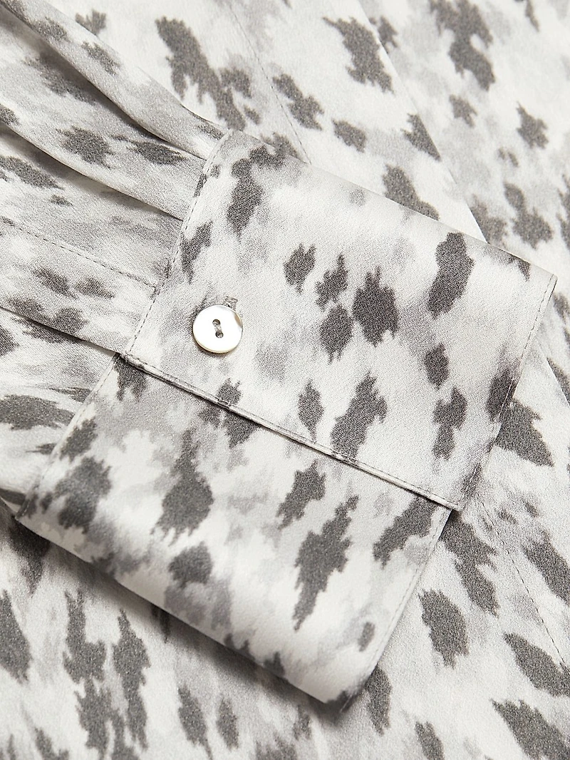 Onyx Printed Satin Shirt