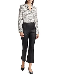 Onyx Printed Satin Shirt