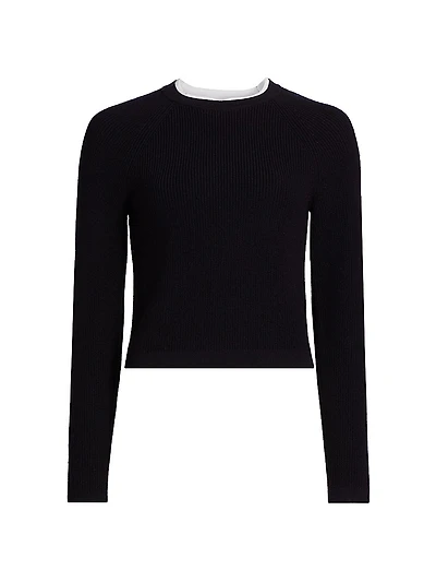 Contrast Trim Sweater