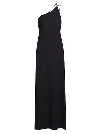 Jewel Sphere One-Shoulder Maxi Dress