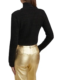 Cashmere Crewneck Crop Cardigan