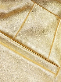 Metallic Leather Crop Pants