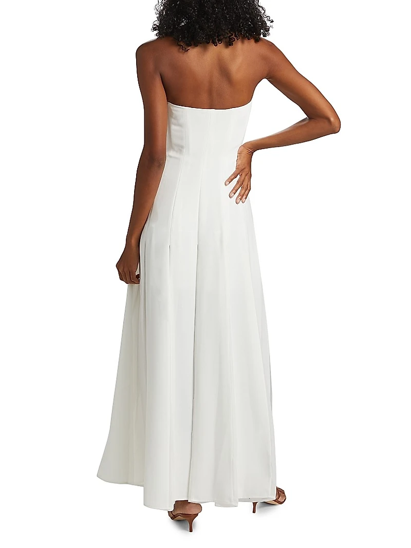 Tavia Strapless Godet Maxi Dress
