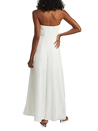 Tavia Strapless Godet Maxi Dress