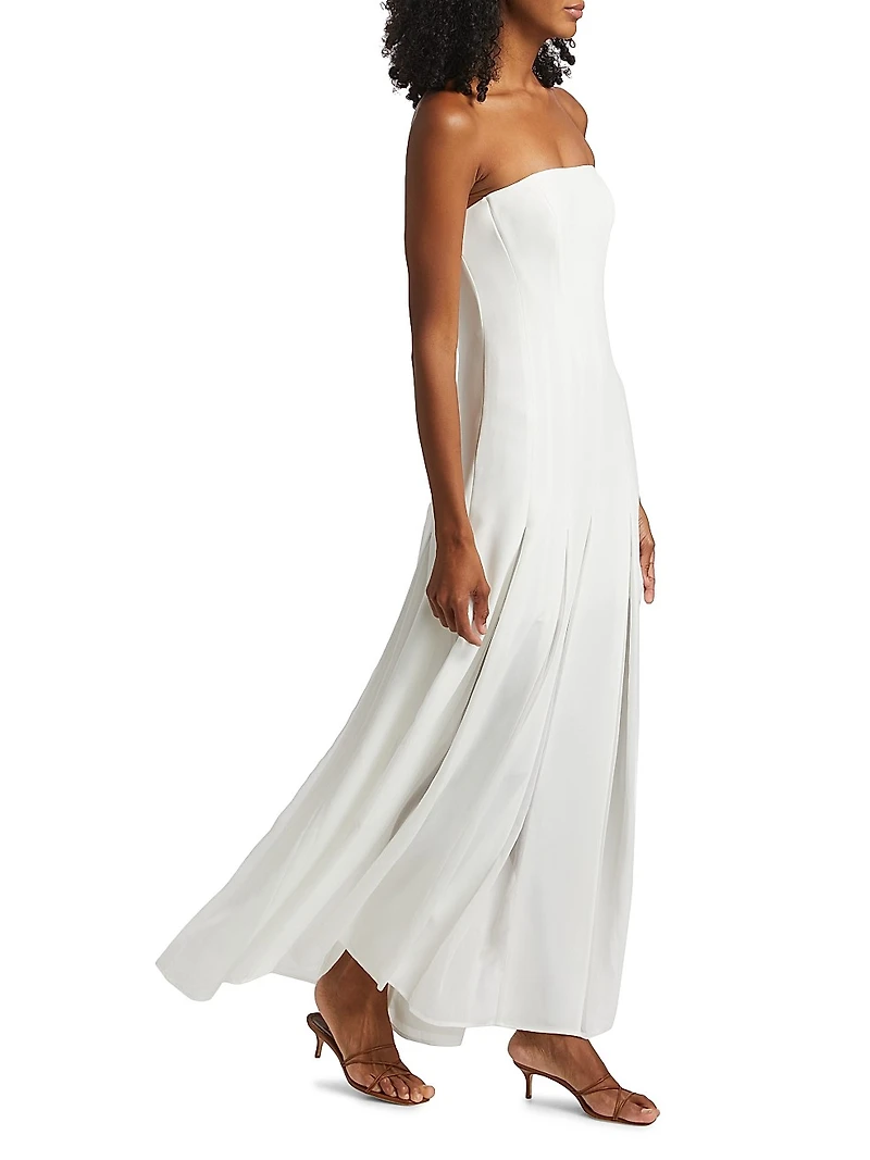 Tavia Strapless Godet Maxi Dress