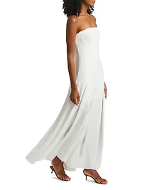 Tavia Strapless Godet Maxi Dress