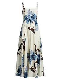 Athena Floral Panelled Sleeveless A-Line Maxi Dress