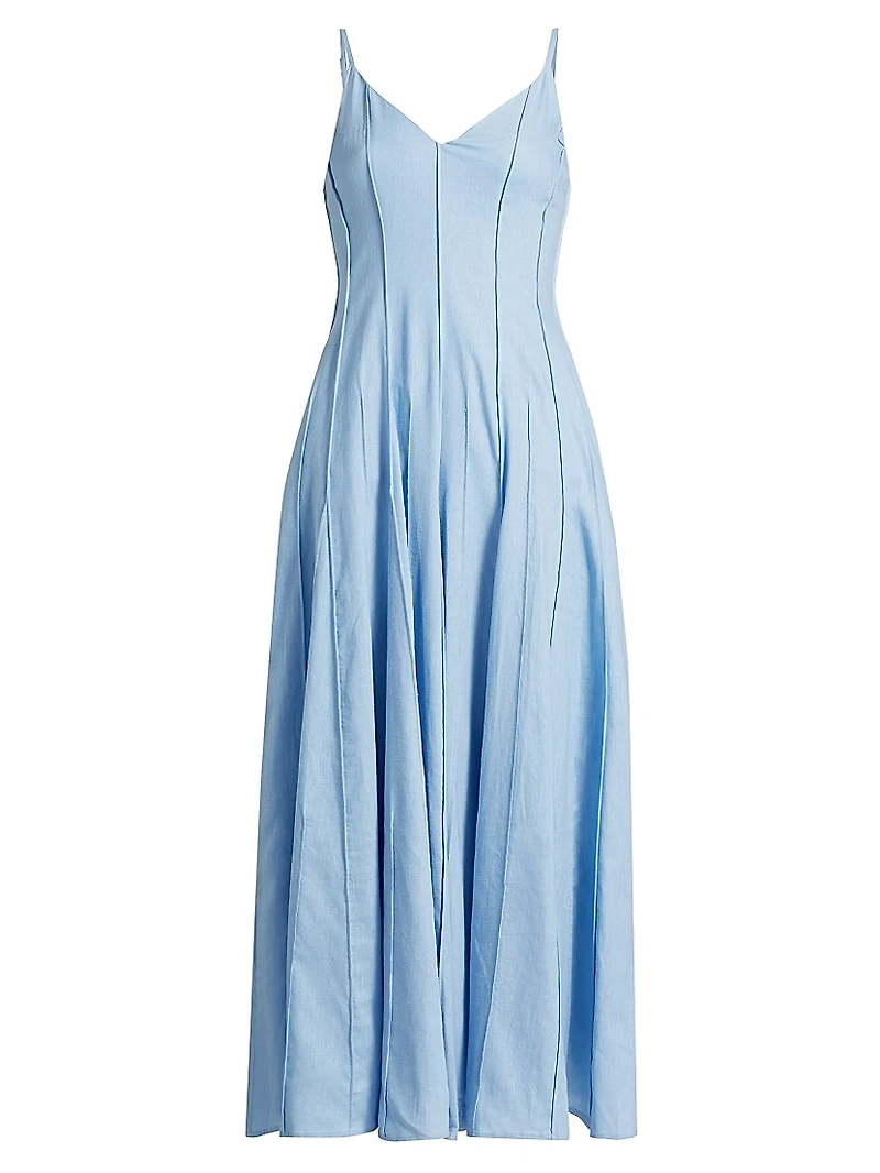 Michah Panelled Cotton A-Line Maxi Dress