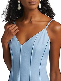 Michah Panelled Cotton A-Line Maxi Dress