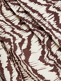 Drenica Drop-Waist Linen Midi-Dress