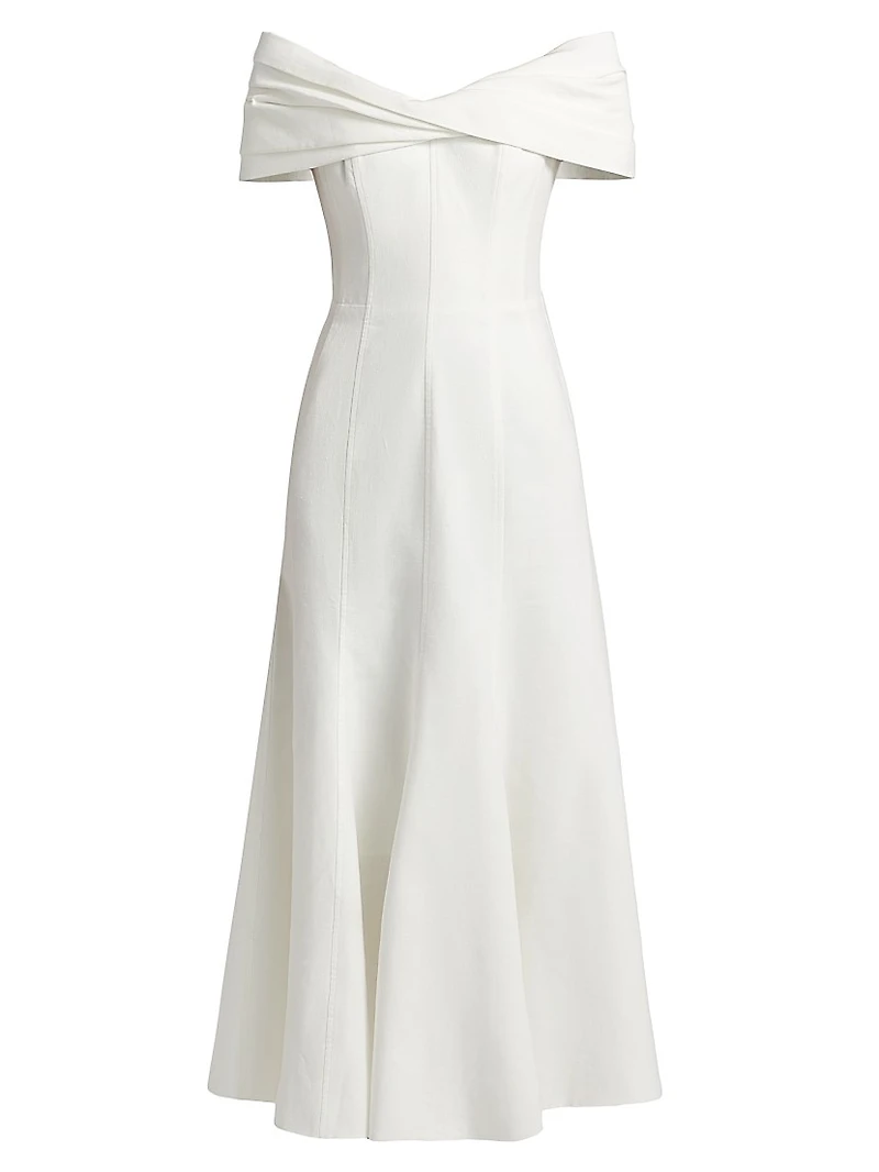 Ariana Strapless Twist-Front Maxi Dress