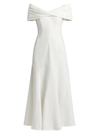 Ariana Strapless Twist-Front Maxi Dress