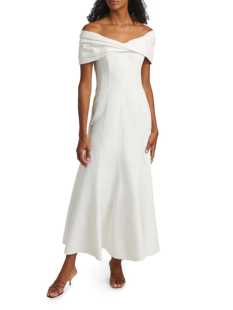 Ariana Strapless Twist-Front Maxi Dress