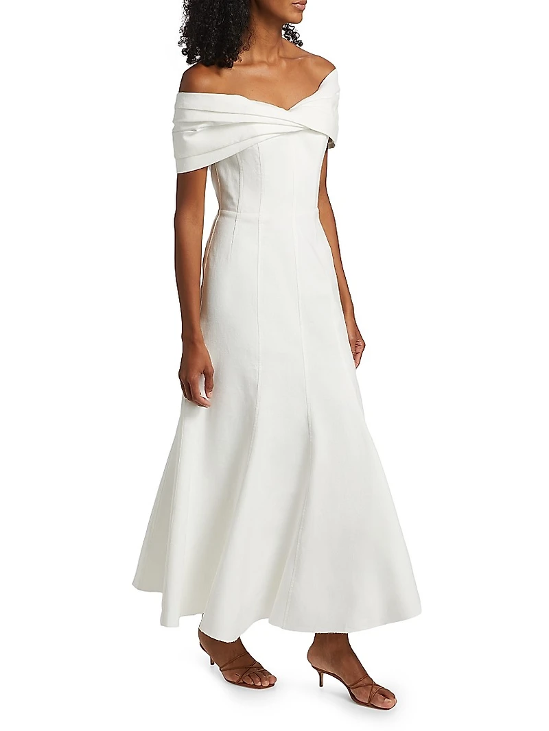 Ariana Strapless Twist-Front Maxi Dress