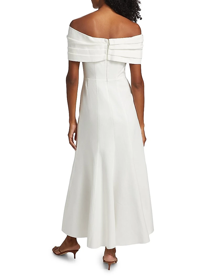 Ariana Strapless Twist-Front Maxi Dress