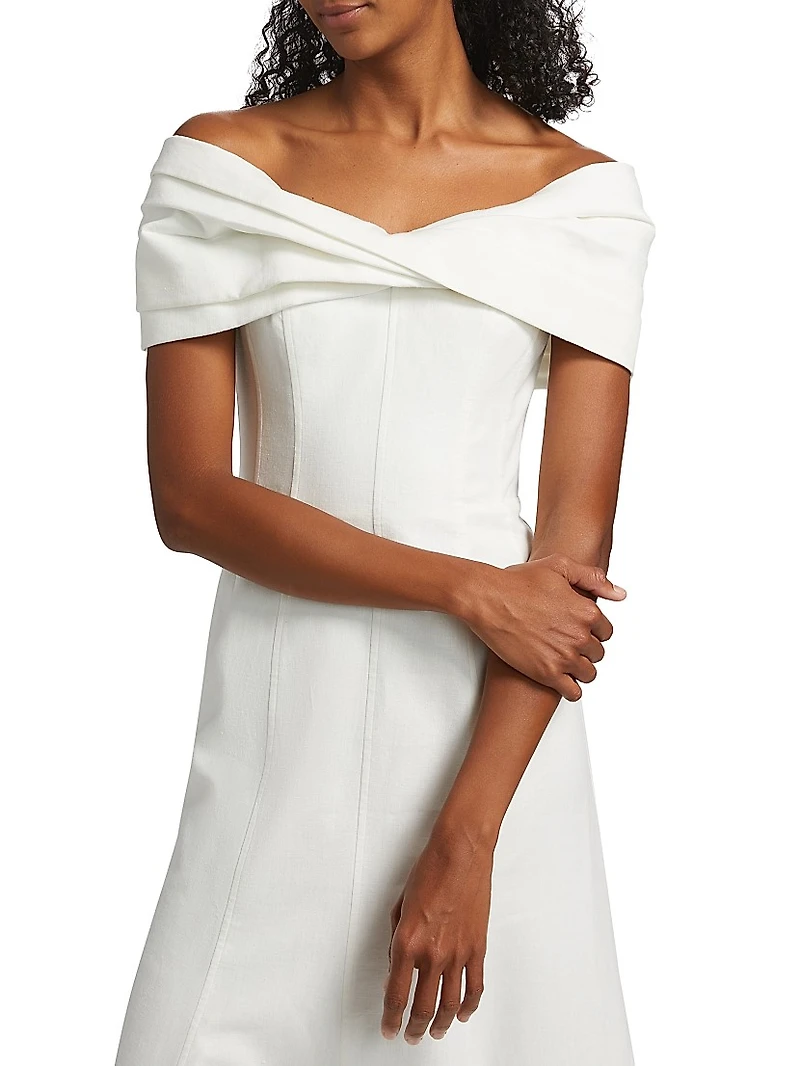 Ariana Strapless Twist-Front Maxi Dress