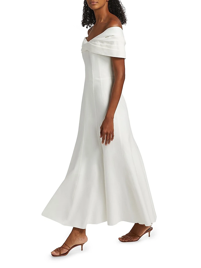 Ariana Strapless Twist-Front Maxi Dress