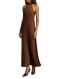 Trina Sateen Sleeveless Maxi Dress