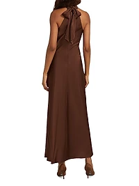 Trina Sateen Sleeveless Maxi Dress