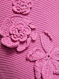 Allegra Floral Appliqué Knit Maxi Dress