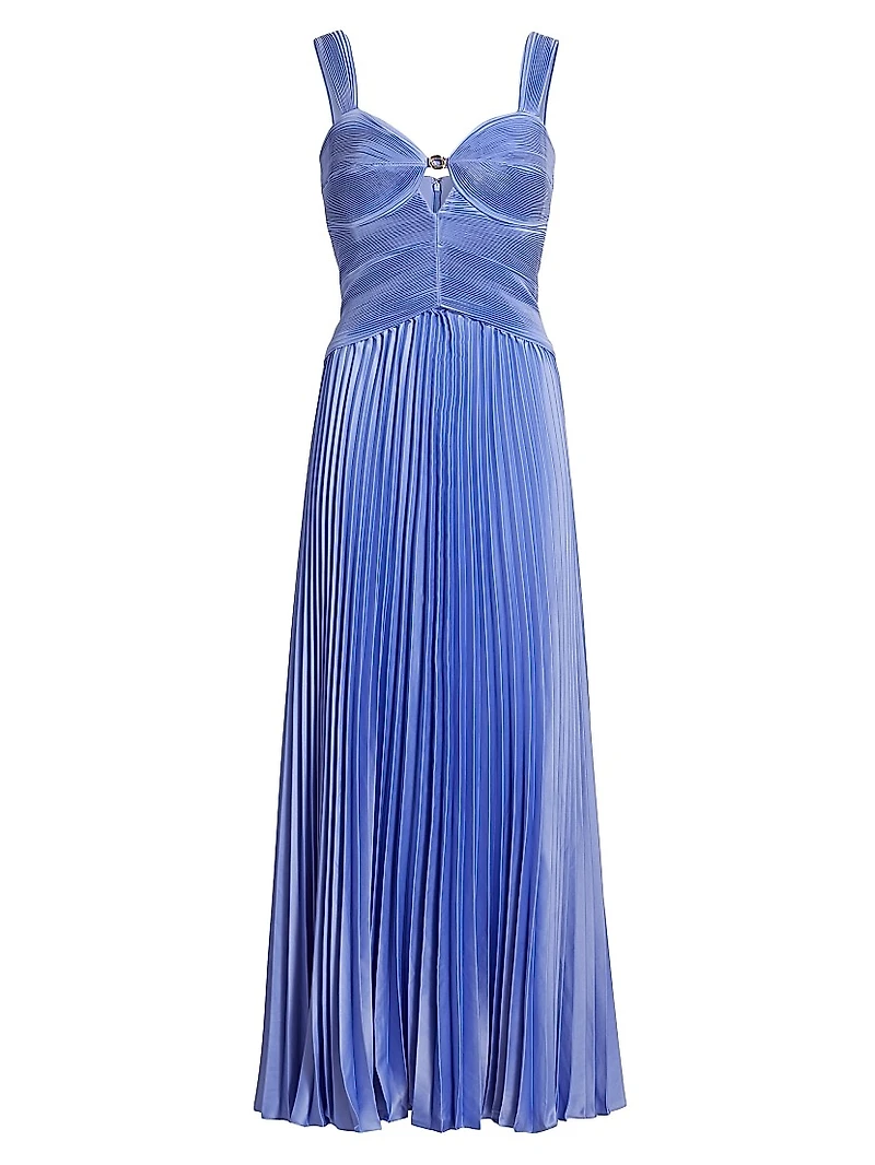 Alaia Pleated Sweetheart Gown