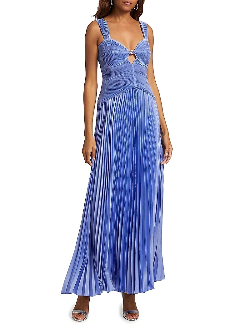 Alaia Pleated Sweetheart Gown
